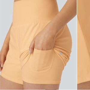 Peach High-Waisted Athletic Shorts HALARA